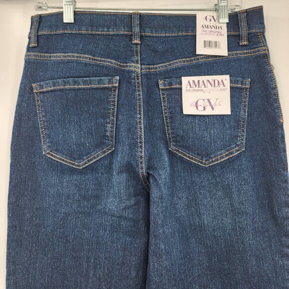 GLORIA VANDERBILT Amanda High Rise Mom Dark Wash Blue Jeans 10 NWT - Picture 5 of 9